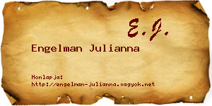 Engelman Julianna névjegykártya